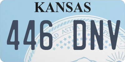 KS license plate 446DNV