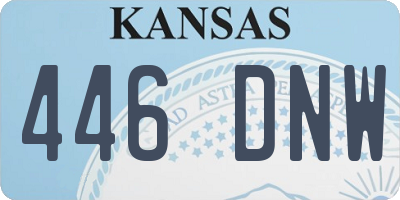 KS license plate 446DNW