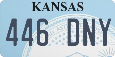 KS license plate 446DNY