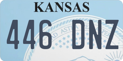 KS license plate 446DNZ