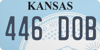 KS license plate 446DOB