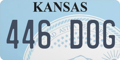 KS license plate 446DOG
