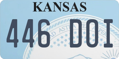 KS license plate 446DOI