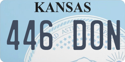 KS license plate 446DON