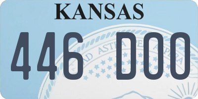 KS license plate 446DOO