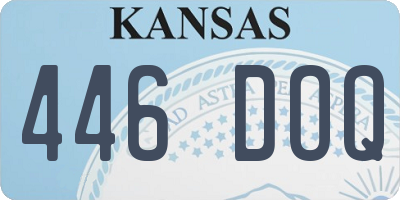 KS license plate 446DOQ