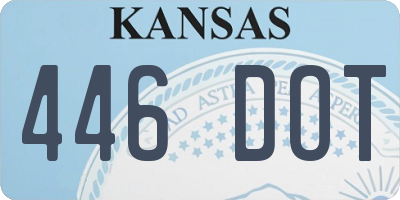 KS license plate 446DOT