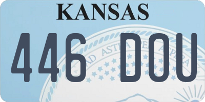 KS license plate 446DOU