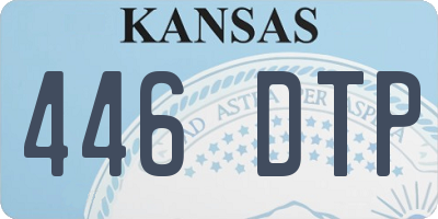 KS license plate 446DTP
