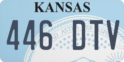 KS license plate 446DTV