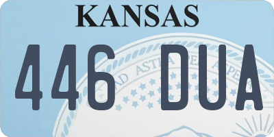 KS license plate 446DUA