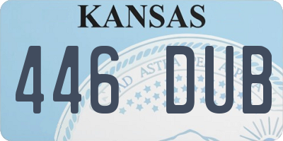 KS license plate 446DUB