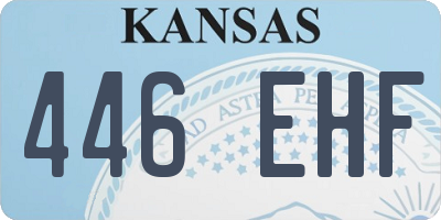 KS license plate 446EHF