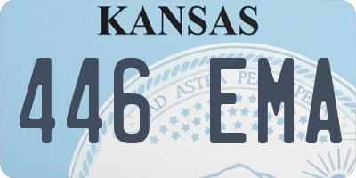 KS license plate 446EMA