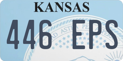 KS license plate 446EPS