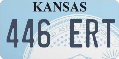 KS license plate 446ERT