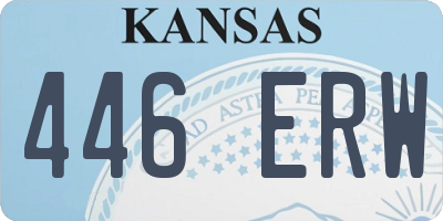 KS license plate 446ERW