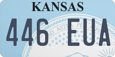 KS license plate 446EUA