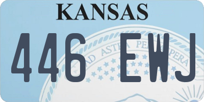 KS license plate 446EWJ