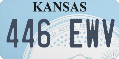 KS license plate 446EWV