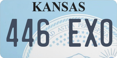 KS license plate 446EXO