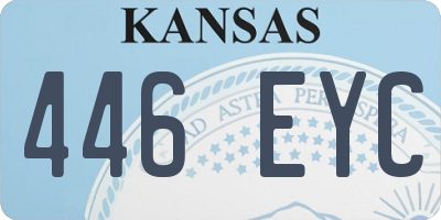 KS license plate 446EYC