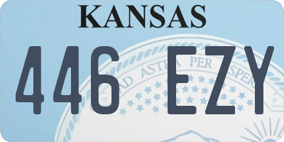 KS license plate 446EZY