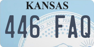 KS license plate 446FAQ