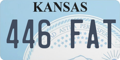 KS license plate 446FAT