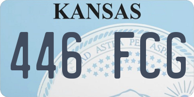 KS license plate 446FCG
