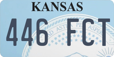 KS license plate 446FCT
