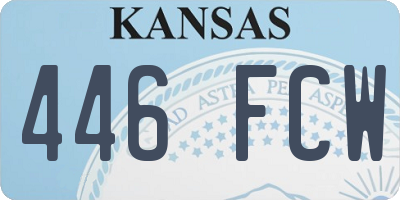 KS license plate 446FCW