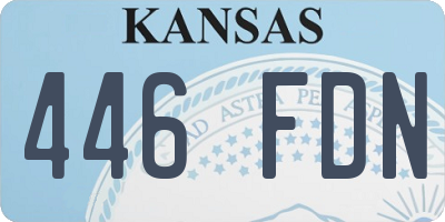 KS license plate 446FDN