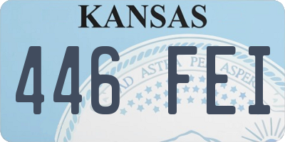 KS license plate 446FEI