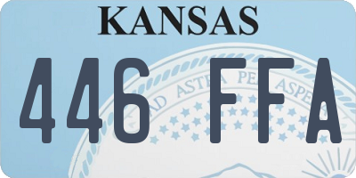 KS license plate 446FFA