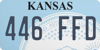 KS license plate 446FFD