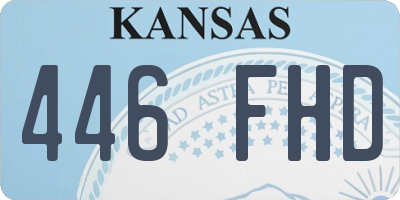 KS license plate 446FHD