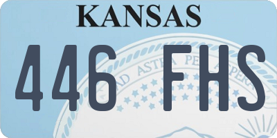 KS license plate 446FHS