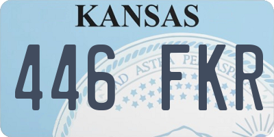 KS license plate 446FKR