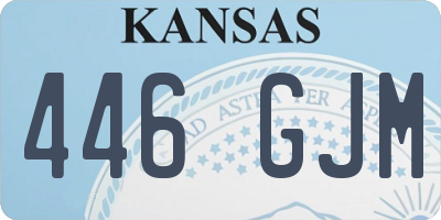 KS license plate 446GJM