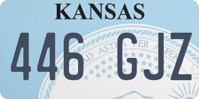KS license plate 446GJZ