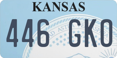KS license plate 446GKO