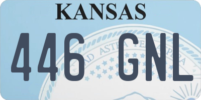 KS license plate 446GNL