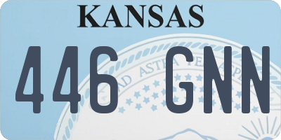 KS license plate 446GNN