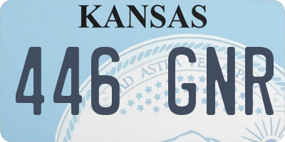 KS license plate 446GNR