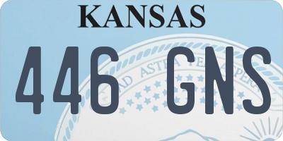 KS license plate 446GNS