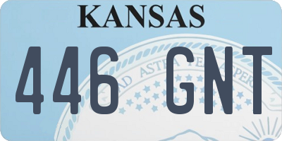 KS license plate 446GNT