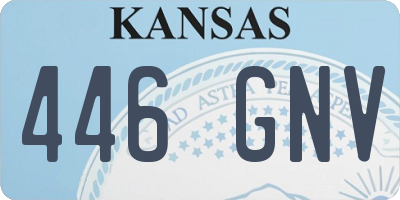 KS license plate 446GNV