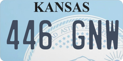KS license plate 446GNW