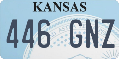 KS license plate 446GNZ